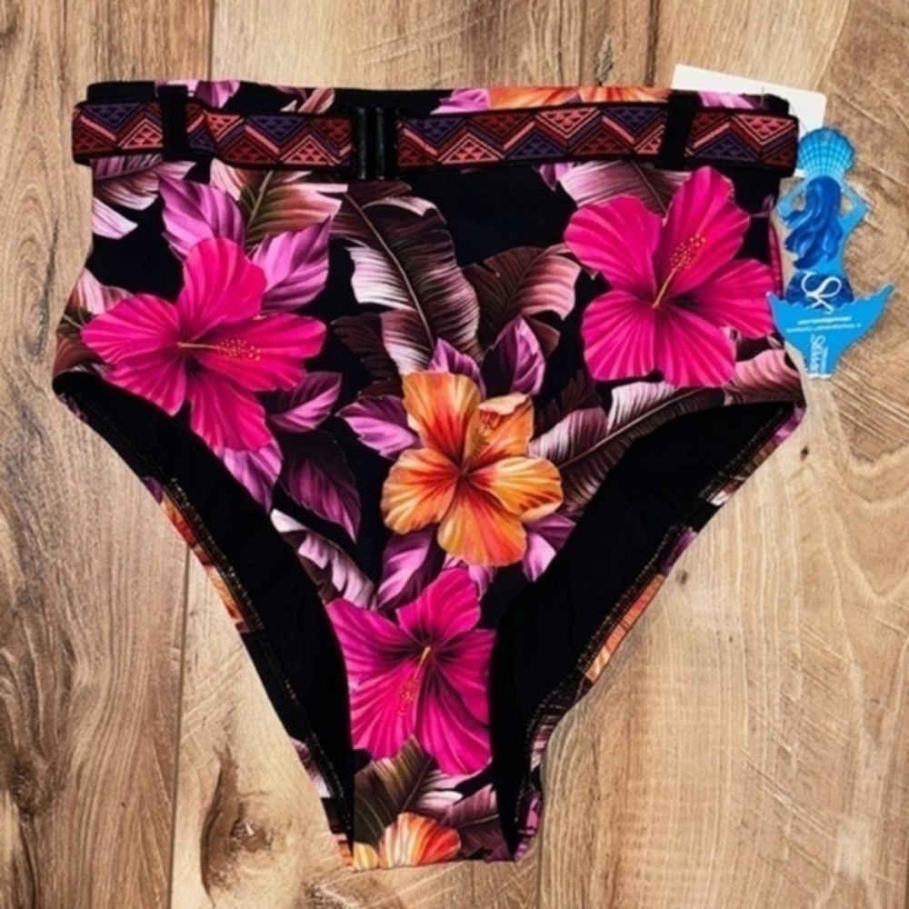 Skinny Dippers Mowie Cherry Dip High Waist Bikini Bottom | S | NWT - Picture 2 of 8
